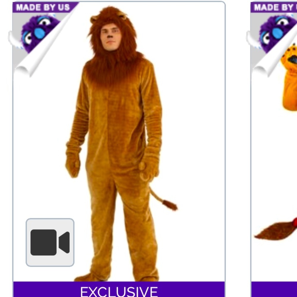 Male Lion Halloween Costume this 3X is street XL